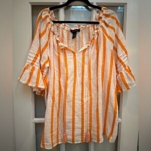 Ashley Stewart Vibrant Striped Blouse